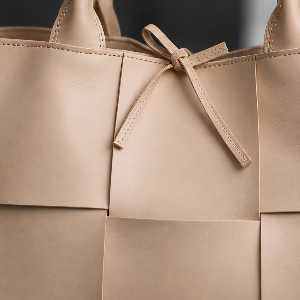 Petra Leather Tote Bag - Pearl - tote bag - Eric Muller - Image 3