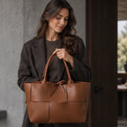 Petra Leather Tote Bag - Sienna Brown - Accessories > Handbags > Tote Bags - Eric Muller - Image 1