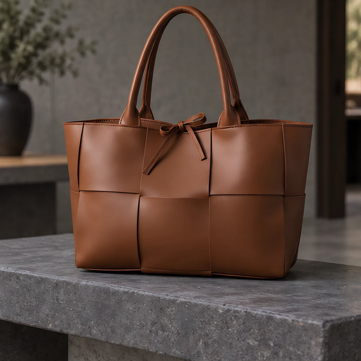 Petra Leather Tote Bag - Sienna Brown - Accessories > Handbags > Tote Bags - Eric Muller - Image 2