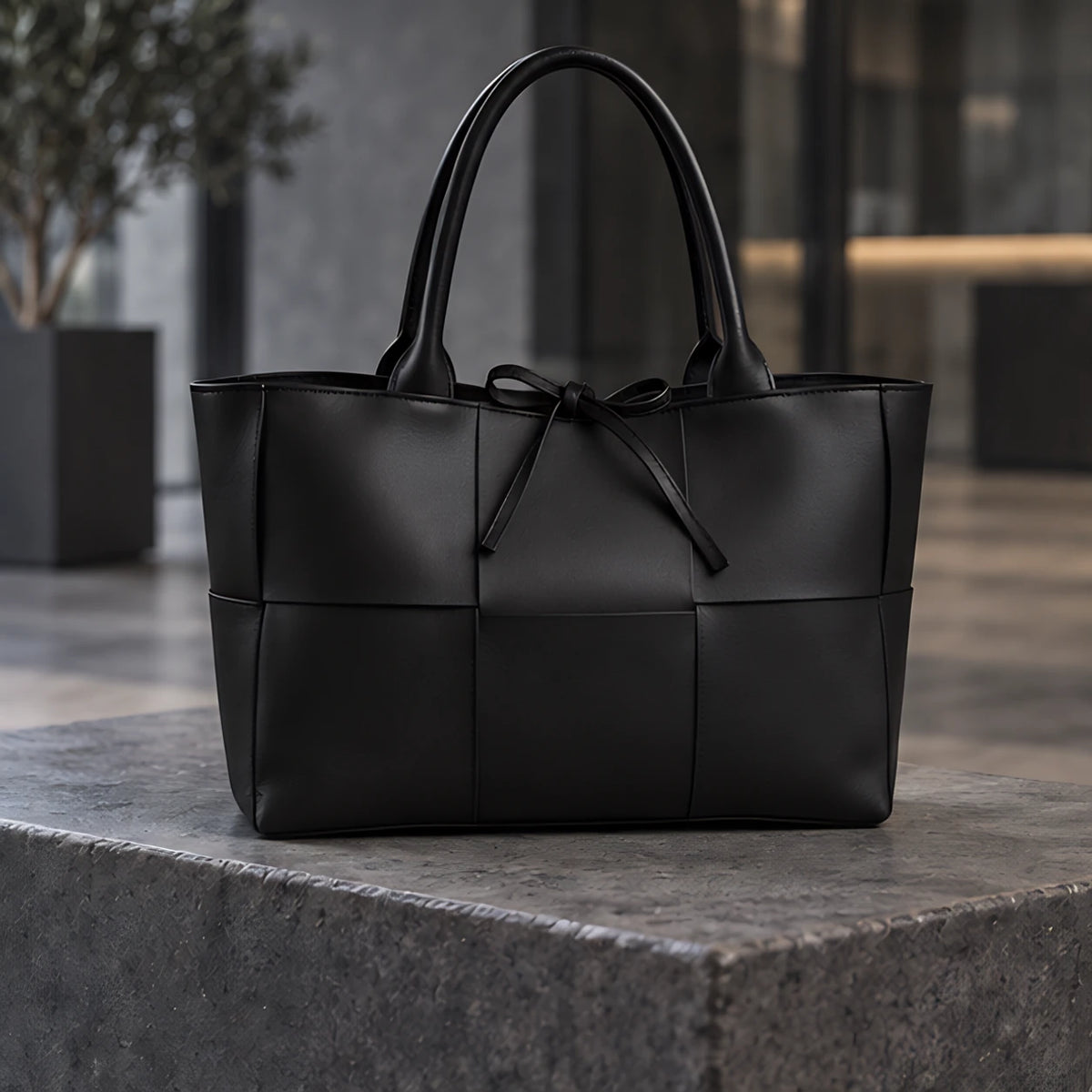 Petra Leather Tote Bag - Charcoal - Accessories > Handbags > Tote Bags - Eric Muller - Image 2