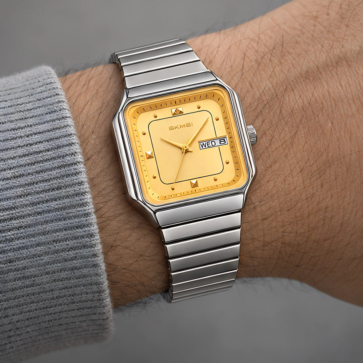 Quillan Men's Square Day-Date Watch 38mm - Gold - watch - Eric Muller - Image 3