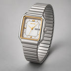 Quillan Men's Square Day-Date Watch 38mm - Silver White - Men's Accessories > Watches > Dress Watches - Eric Muller - Image 1
