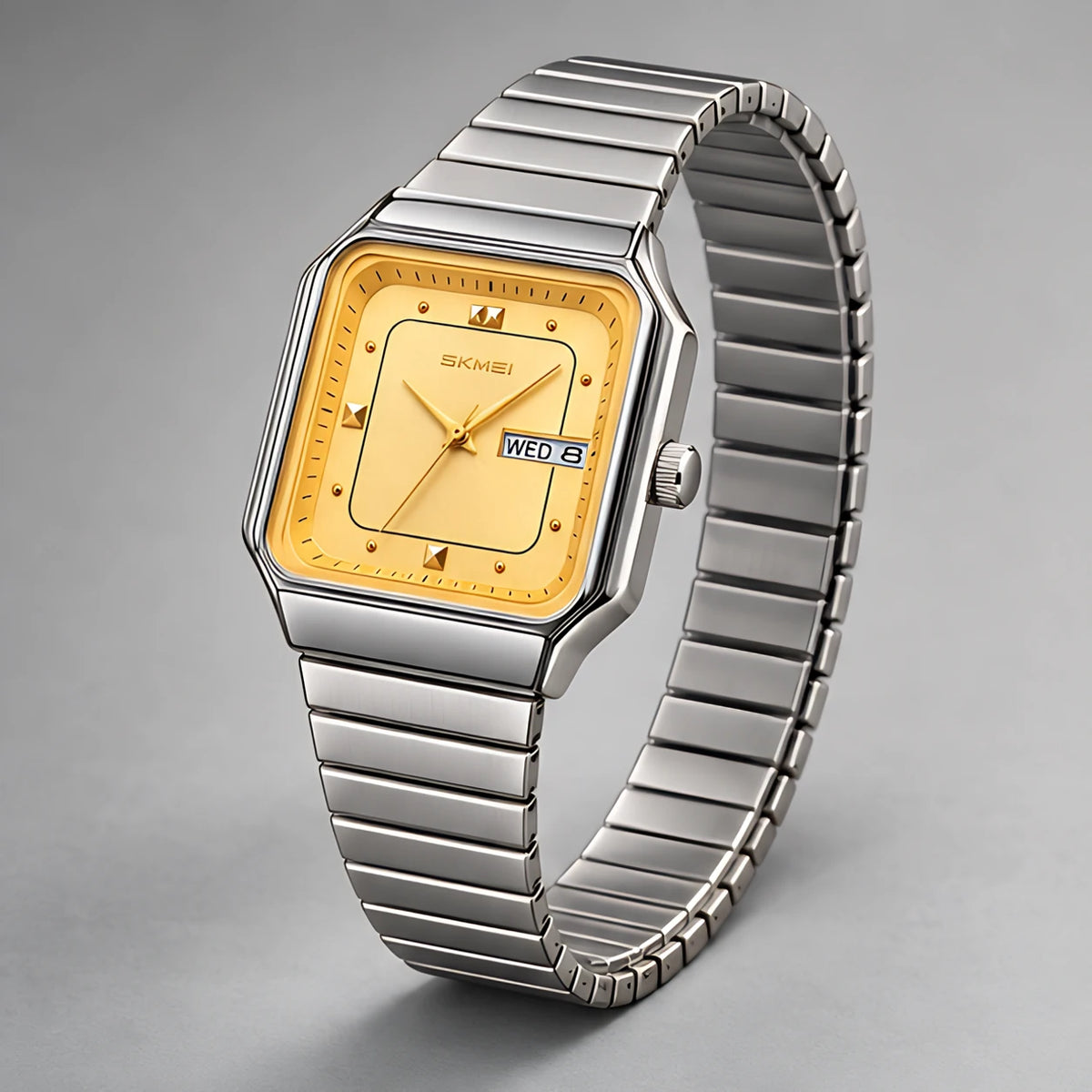 Quillan Men's Square Day-Date Watch 38mm - Gold - Men's Accessories > Watches > Dress Watches - Eric Muller - Image 1
