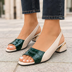 Raina Women's Open-Toe Sandal Heels - Green - wapfoot - Eric Muller - Image 3