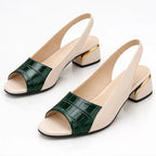 Raina Women's Open-Toe Sandal Heels - Green - wap - Eric Muller - Image 2