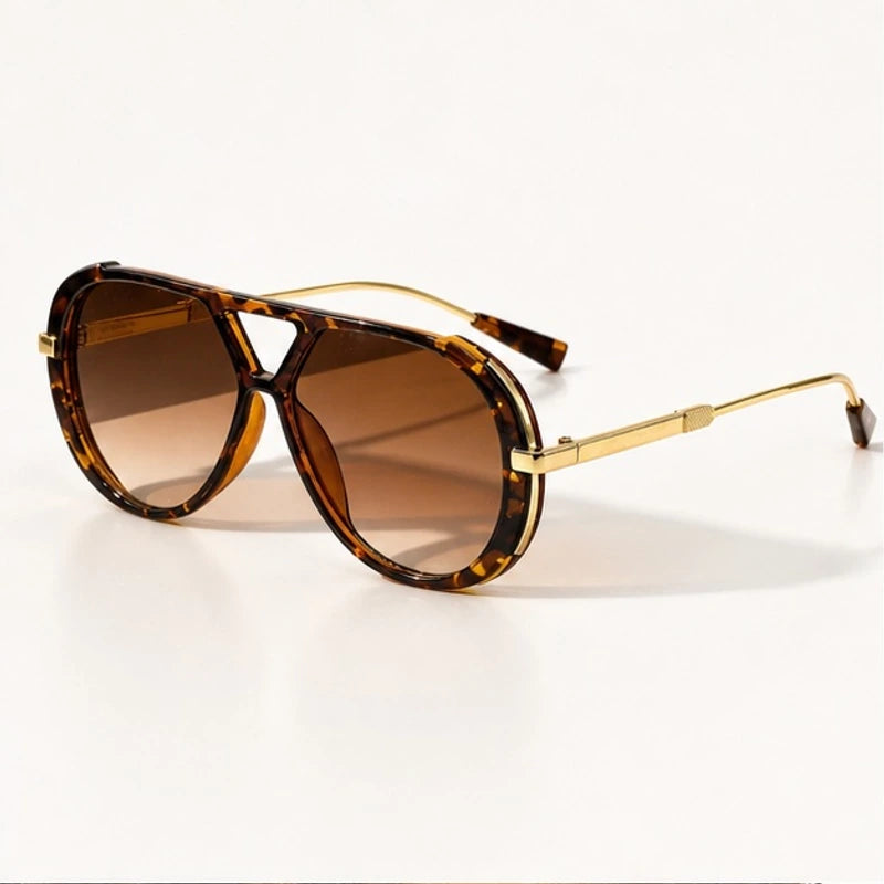 Ravello Oversized Aviator Shades - Amber - Sunglasses - Eric Muller - Image 1
