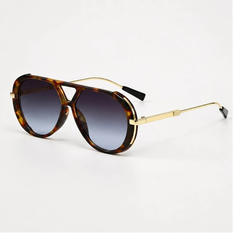 Ravello Oversized Aviator Shades - Havana - Sunglasses - Eric Muller - Image 1