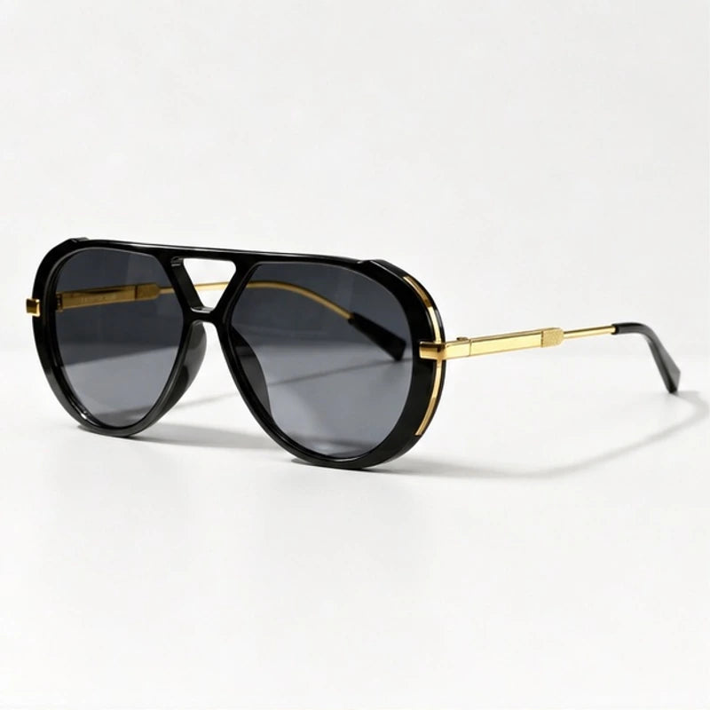 Ravello Oversized Aviator Shades - Onyx - Sunglasses - Eric Muller - Image 1