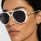 Ravello Oversized Aviator Shades - Ivory - aviator sunglasses - Eric Muller - Image 3