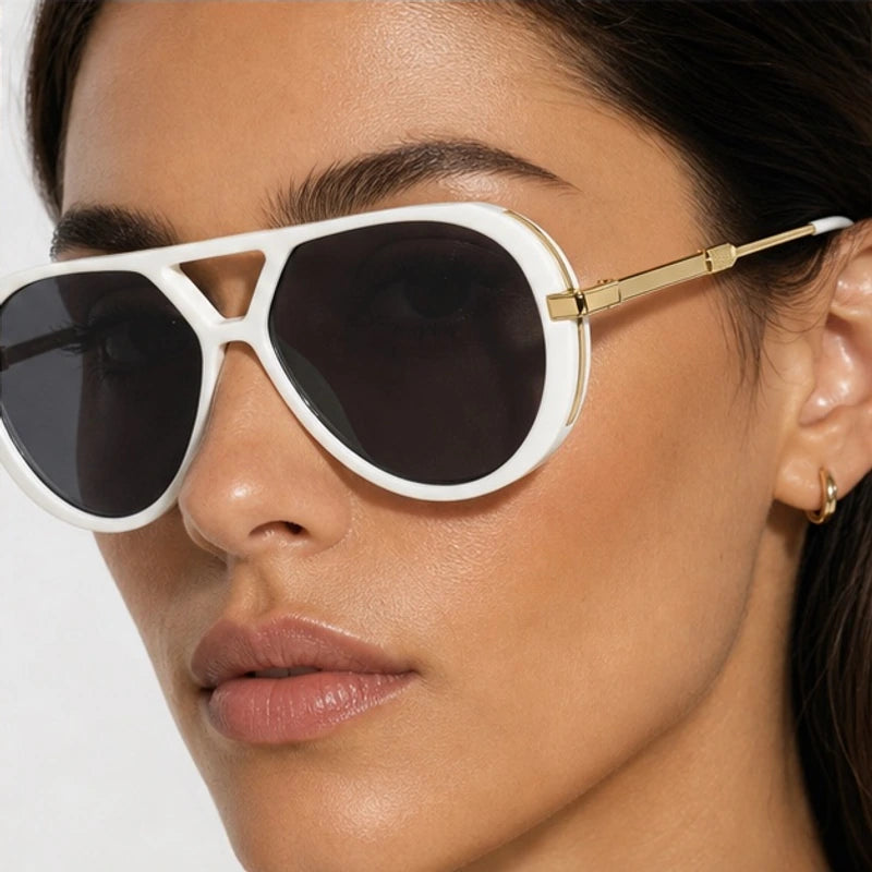 Ravello Oversized Aviator Shades - Ivory - aviator sunglasses - Eric Muller - Image 3