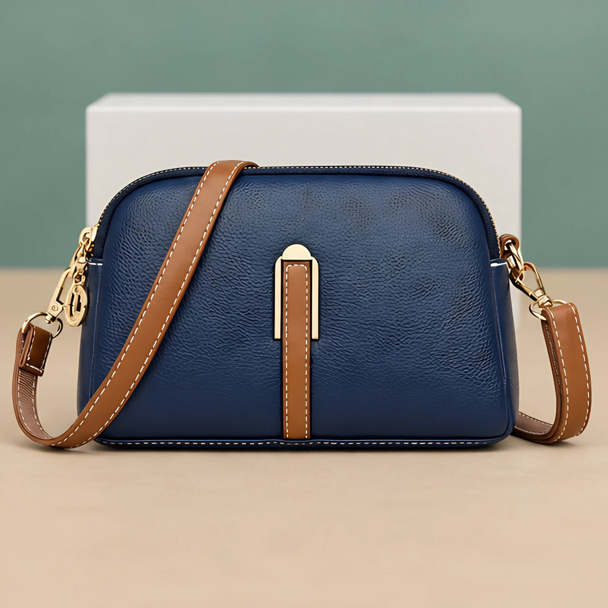 Rhea Women's Two-Tone Crossbody Bag - Blue - cat:women-bags - Eric Muller - Image 4