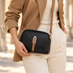 Rhea Women's Two-Tone Crossbody Bag - Black - Women's Accessories > Bags > Crossbody Bags - Eric Muller - Image 1