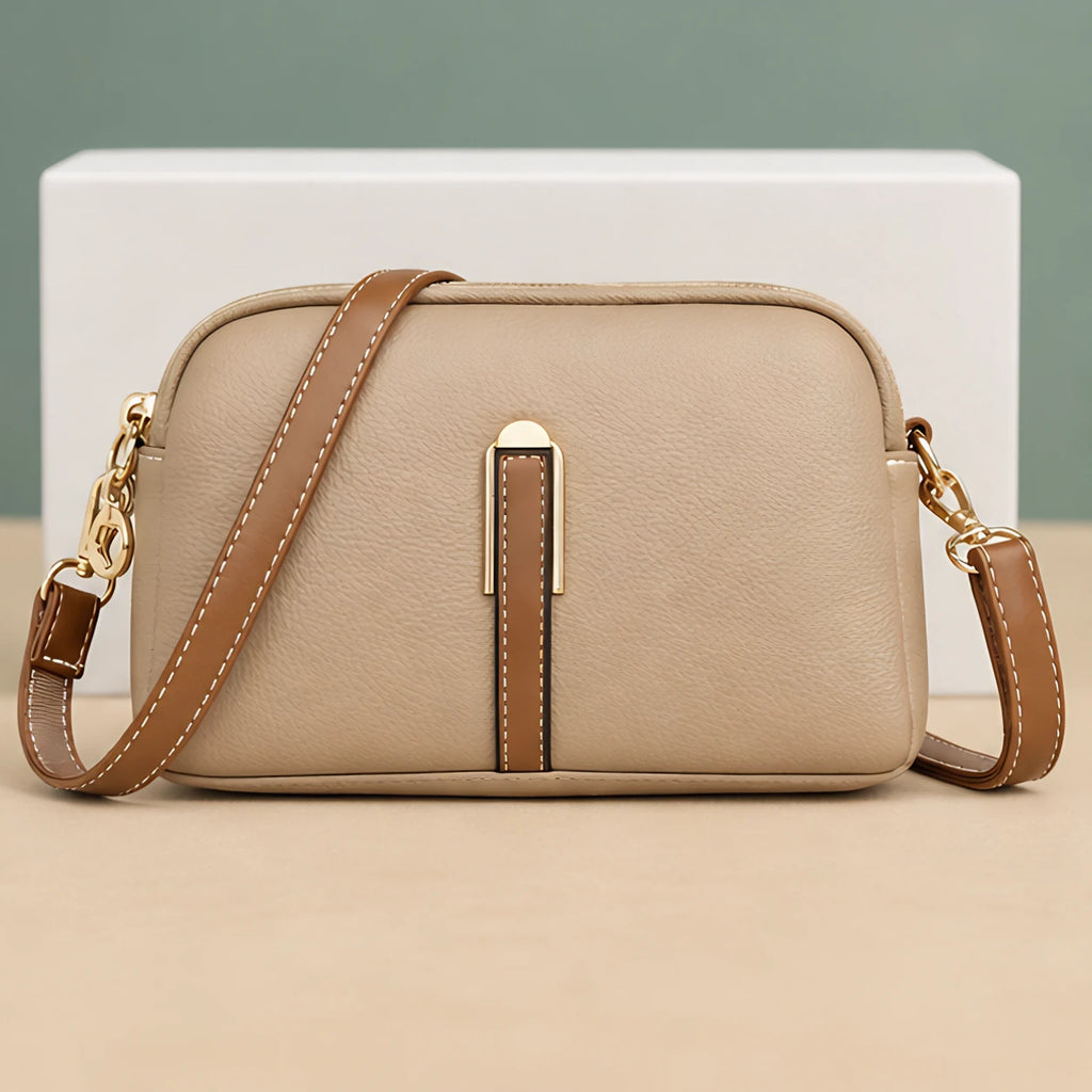 Rhea Women's Two-Tone Crossbody Bag - Khaki - cat:women-bags - Eric Muller - Image 4