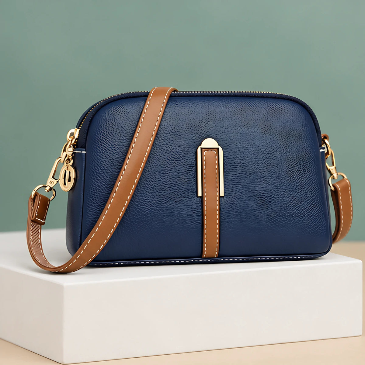 Rhea Women's Two-Tone Crossbody Bag - Blue - Accessories | Woman - Eric Muller - Image 2