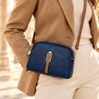 Rhea Women's Two-Tone Crossbody Bag - Blue - Women's Accessories > Bags > Crossbody Bags - Eric Muller - Image 1