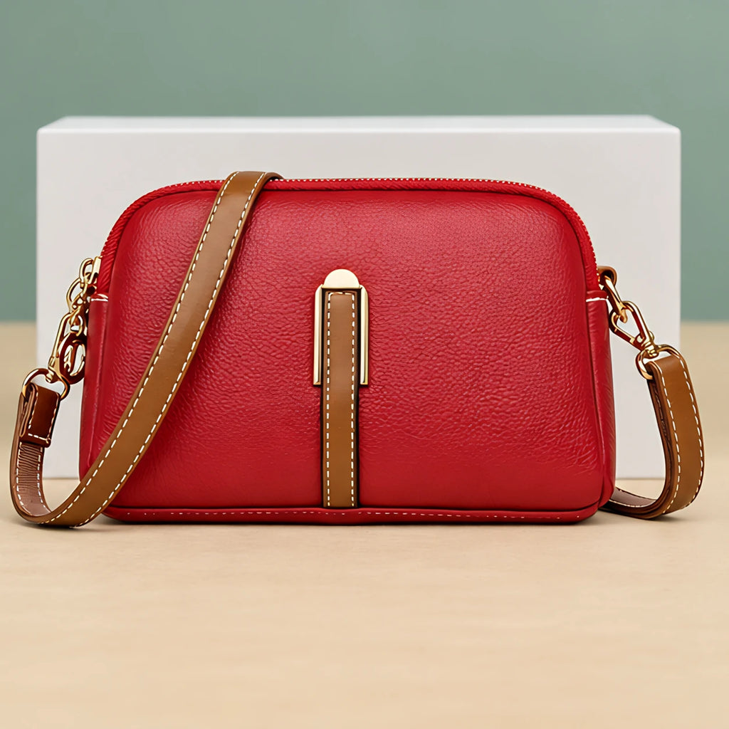 Rhea Women's Two-Tone Crossbody Bag - Red - cat:women-bags - Eric Muller - Image 4