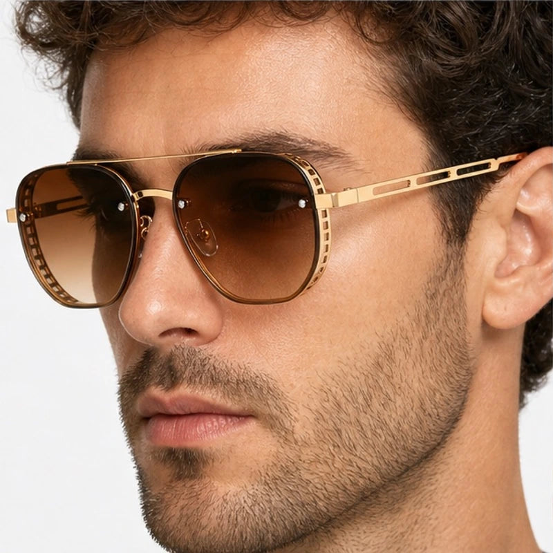 Rivvola Aviator Shades - Cognac - aviator sunglasses - Eric Muller - Image 3