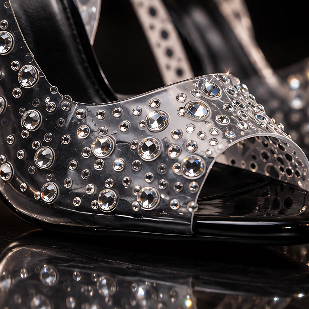 Rosanna Women's Rhinestone Stiletto Heels - Black - Sneakers - Eric Muller - Image 3