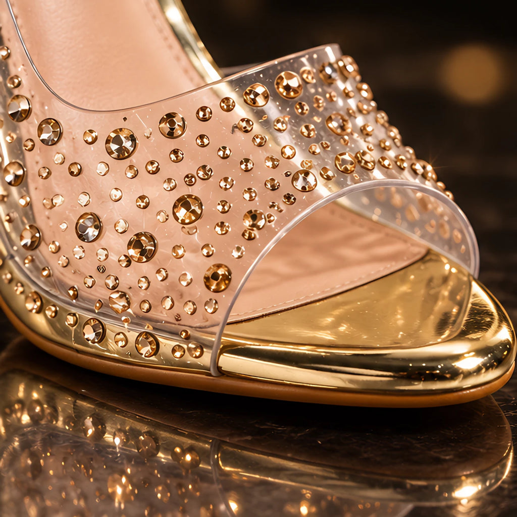 Rosanna Women's Rhinestone Stiletto Heels - Champagne - Sneakers - Eric Muller - Image 3