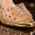 Rosanna Women's Rhinestone Stiletto Heels - Champagne - Sneakers - Eric Muller - Image 3