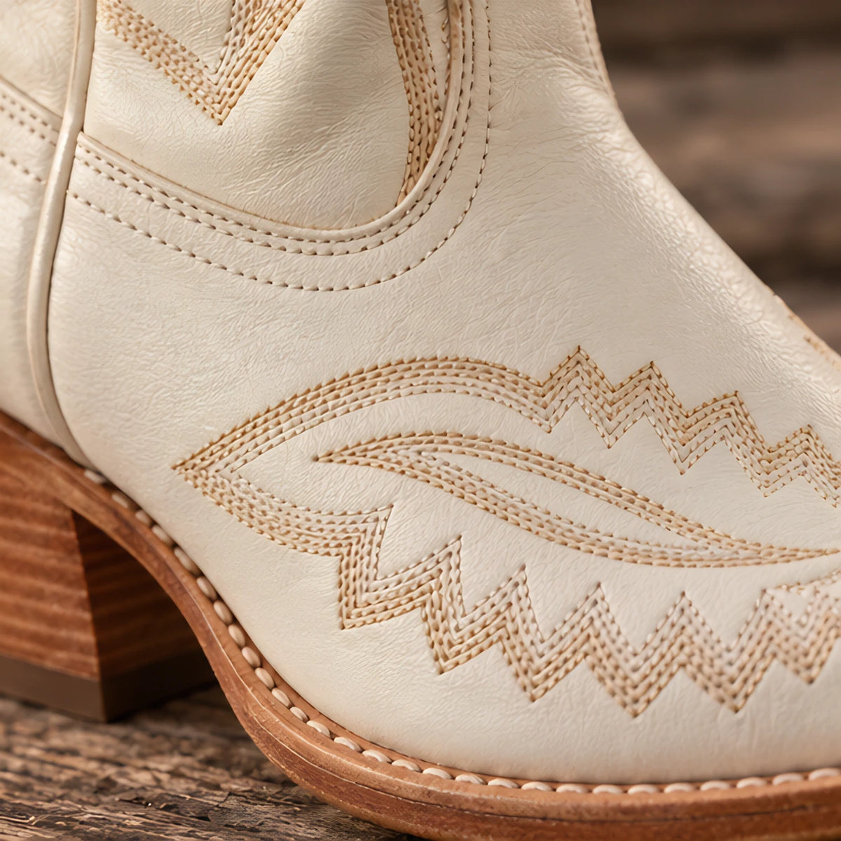 Rosemont Women's Orthopedic Cowboy Boots with Western Stitching - White - Footwear > Boots > Cowboy Boots - Eric Muller - Image 3
