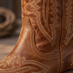 Rosemont Women's Orthopedic Cowboy Boots with Western Stitching - Brown - Footwear > Boots > Cowboy Boots - Eric Muller - Image 3
