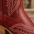 Rosemont Women's Orthopedic Cowboy Boots with Western Stitching - Red - Footwear > Boots > Cowboy Boots - Eric Muller - Image 3