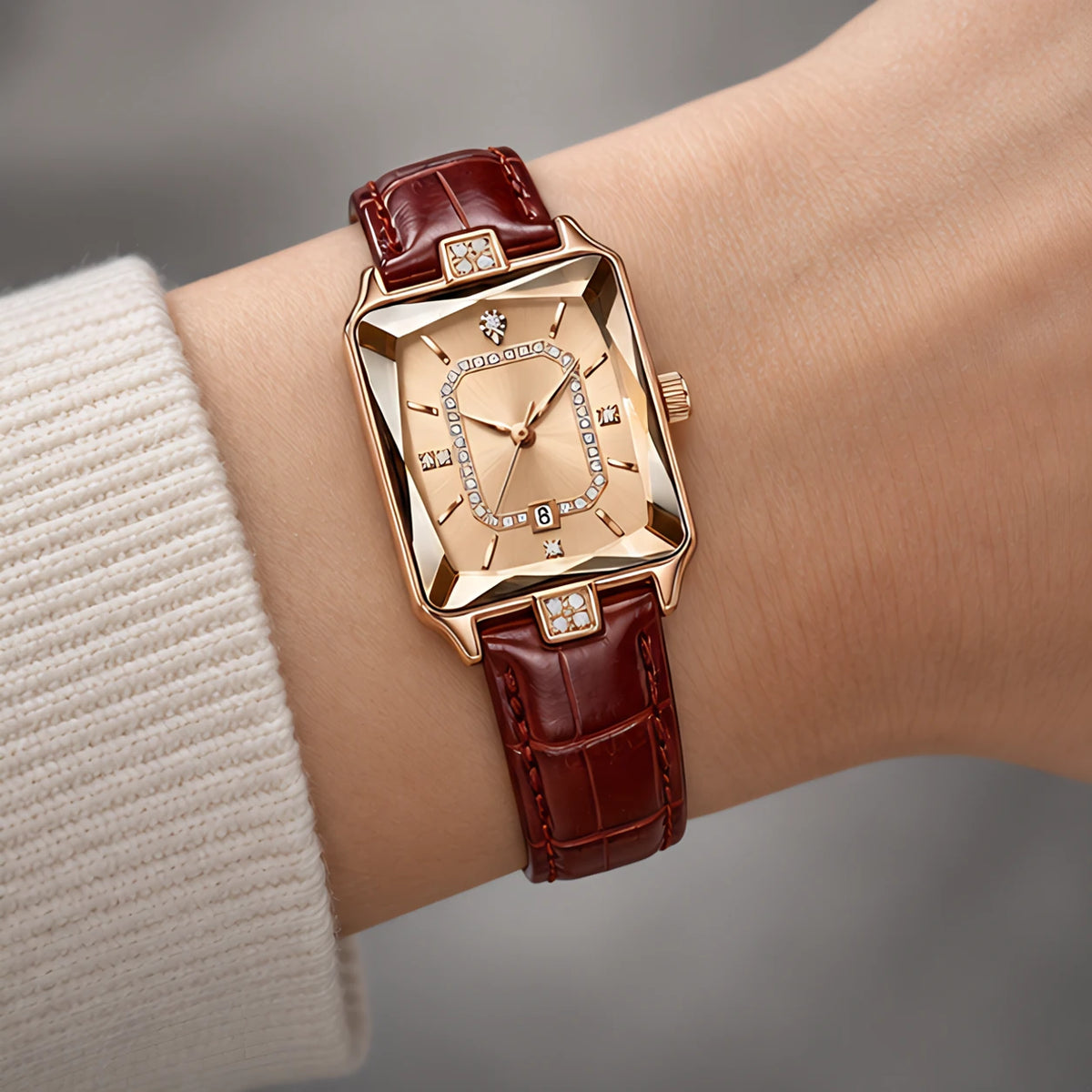 Rosera Women's Crystal-Accent Wristwatch with Rose Dial - Gold - female - Eric Muller - Image 3