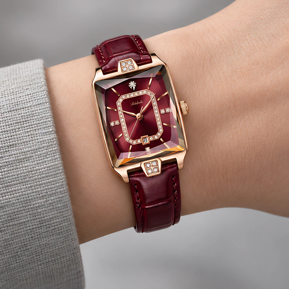 Rosera Women's Crystal-Accent Wristwatch with Rose Dial - Rose Red - female - Eric Muller - Image 3