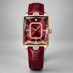 Rosera Women's Crystal-Accent Wristwatch with Rose Dial - Rose Red - Accessories > Watches > Square-Face Analog Watches - Eric Muller - Image 2