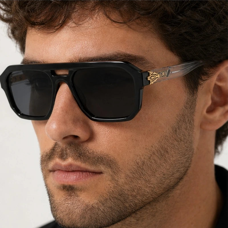Rothmere Flat-Top Navigator Shades - Onyx - navigator sunglasses - Eric Muller - Image 3