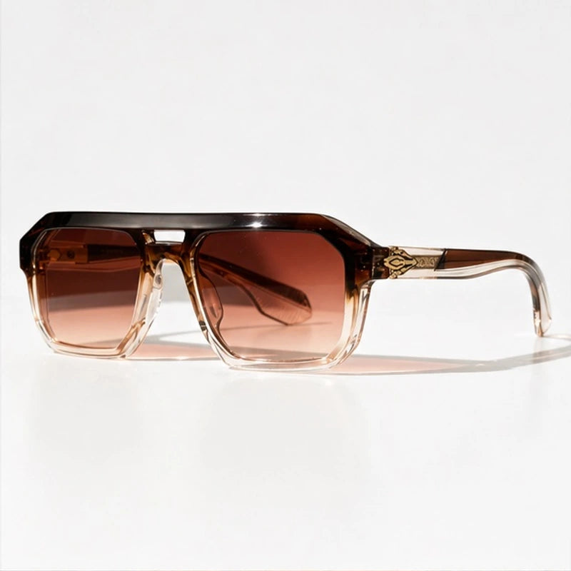 Rothmere Flat-Top Navigator Shades - Havana - Sunglasses - Eric Muller - Image 1