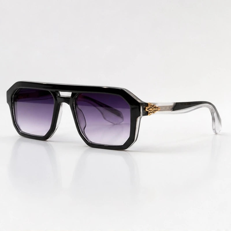 Rothmere Flat-Top Navigator Shades - Noir - Sunglasses - Eric Muller - Image 1