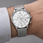 Rovello Men's Stainless Steel Chronograph Watch 45mm - Silver - male - Eric Muller - Image 3
