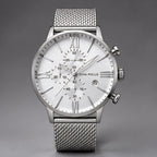 Rovello Men's Stainless Steel Chronograph Watch 45mm - Silver - Accessories > Watches > Chronograph Watches - Eric Muller - Image 2