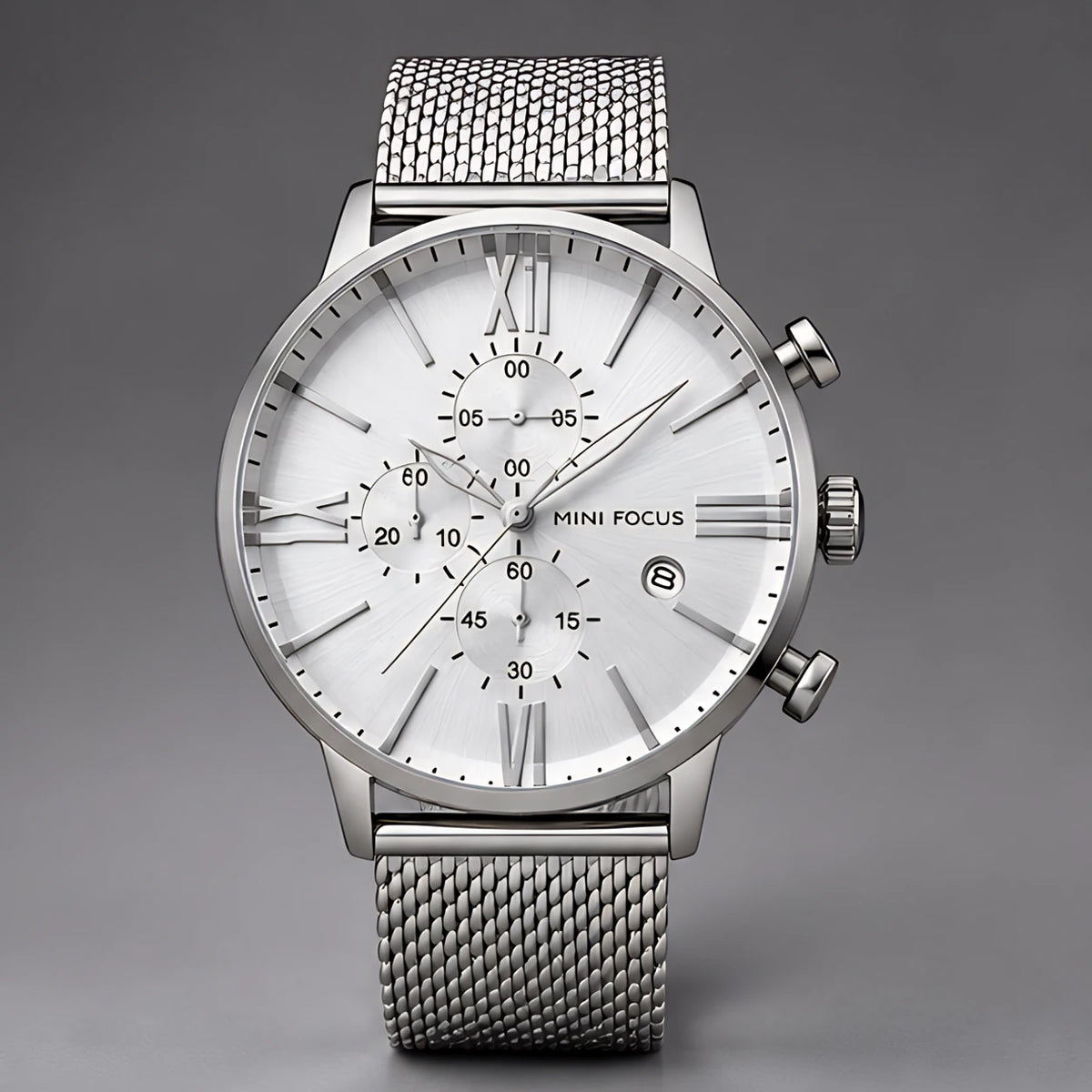 Rovello Men's Stainless Steel Chronograph Watch 45mm - Silver - Accessories > Watches > Chronograph Watches - Eric Muller - Image 2