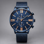 Rovello Men's Stainless Steel Chronograph Watch 45mm - Royal Blue - Accessories > Watches > Chronograph Watches - Eric Muller - Image 2