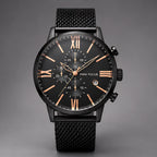 Rovello Men's Stainless Steel Chronograph Watch 45mm - Charcoal - Accessories > Watches > Chronograph Watches - Eric Muller - Image 2