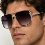Rowan Square Navigator Shades - Smoke - square sunglasses - Eric Muller - Image 3