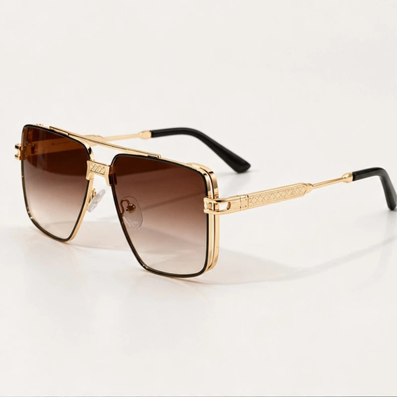 Rowan Square Navigator Shades - Amber - Sunglasses - Eric Muller - Image 1