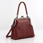 Sabina Women's Kiss-Lock Crossbody Bag - Burgundy - Women's Accessories > Bags > Crossbody Bags - Eric Muller - Image 1