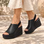 Selene Slingback Wedge Sandal - Black - slingback sandals - Eric Muller - Image 4