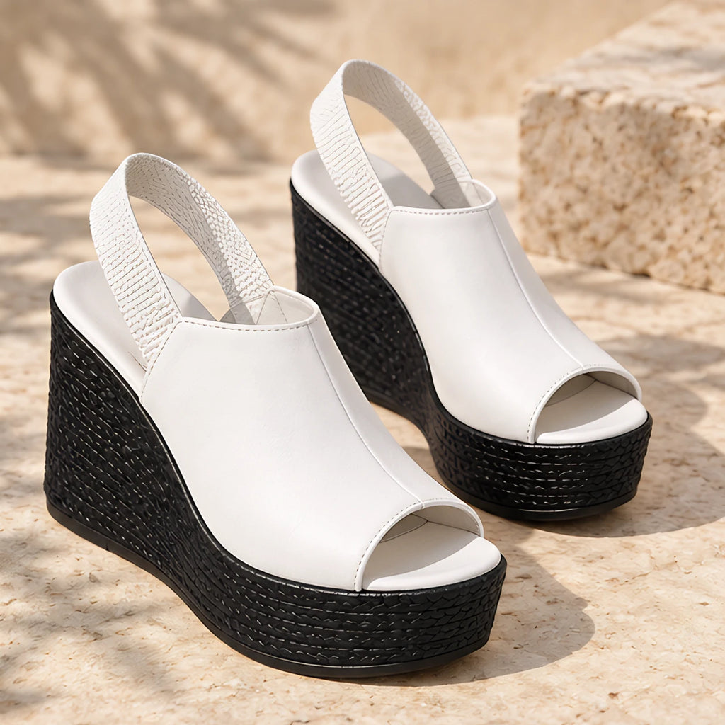 Selene Slingback Wedge Sandal - White - women's sandals - Eric Muller - Image 2