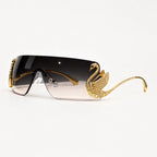 Seraph Rimless Shield Shades - Noir - Sunglasses - Eric Muller - Image 1