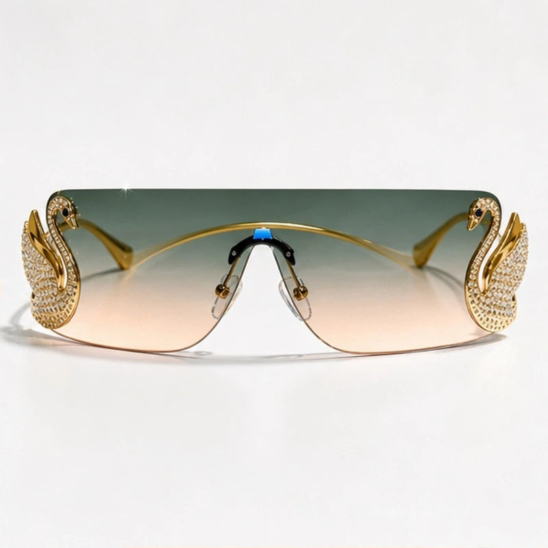 Seraph Rimless Shield Shades - Sage - sunglasses - Eric Muller - Image 2