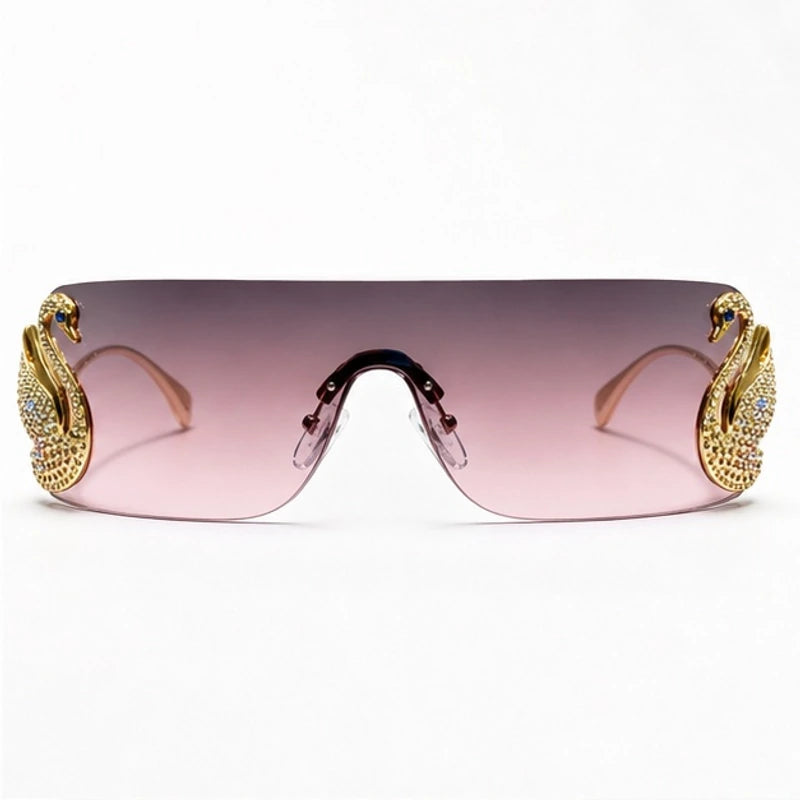 Seraph Rimless Shield Shades - Blush - sunglasses - Eric Muller - Image 2