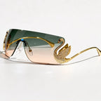 Seraph Rimless Shield Shades - Sage - Sunglasses - Eric Muller - Image 1