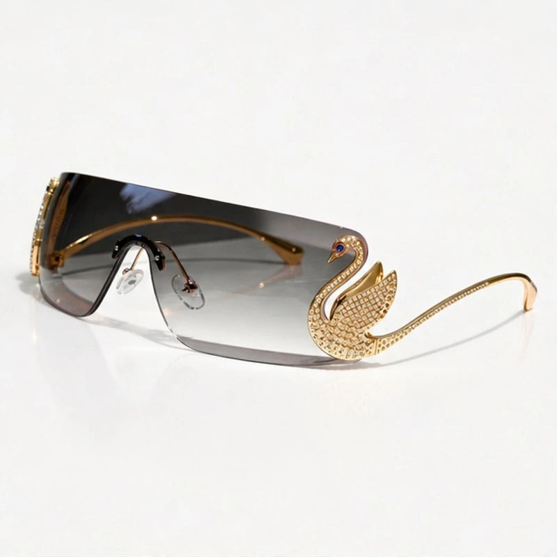 Seraph Rimless Shield Shades - Slate - Sunglasses - Eric Muller - Image 1