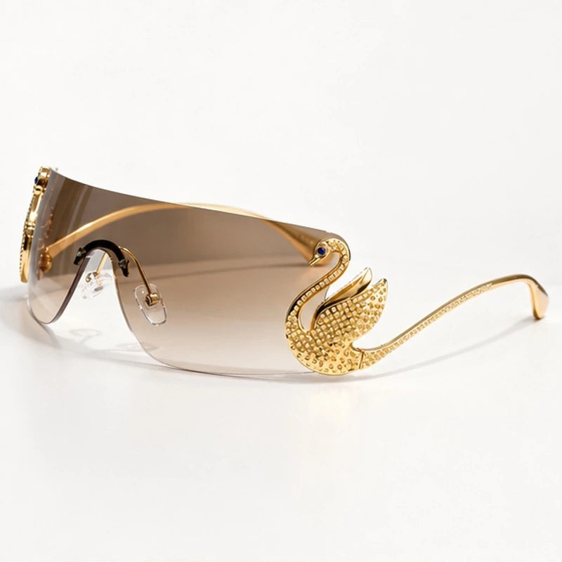 Seraph Rimless Shield Shades - Pearl - Sunglasses - Eric Muller - Image 1