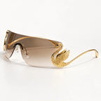 Seraph Rimless Shield Shades - Pearl - Sunglasses - Eric Muller - Image 1